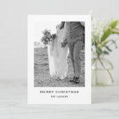 Carte de Noël minimaliste moderne gris (Debout devant)