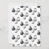 Carte de Noël minimaliste noir blanc (Dos)