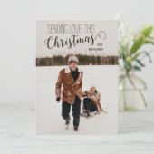 Carte de Noël minimaliste personnalisée (Debout devant)