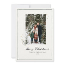 Carte de Noël minimaliste personnalisée avec photo