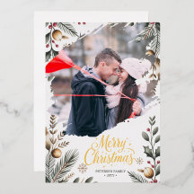 Carte de Noël minimaliste personnalisée P