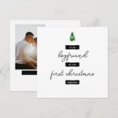 Carte de Noël minimaliste pour copain (Devant / Derrière)
