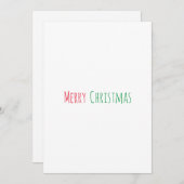 Carte de Noël minimaliste simple (Devant / Derrière)