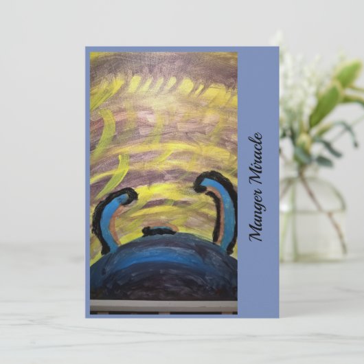 Carte de Noël Miracle Manger (Debout devant)