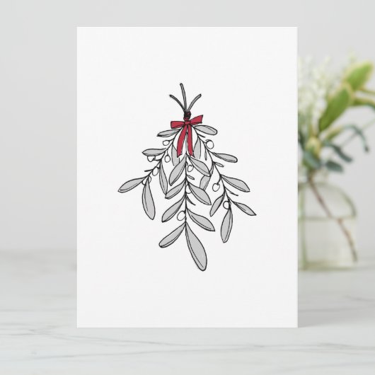 Carte de Noël Mistletoe (Debout devant)
