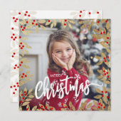 Carte de Noël Mistletoe de la famille de vacances (Devant / Derrière)