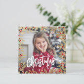 Carte de Noël Mistletoe de la famille de vacances (Debout devant)