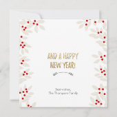 Carte de Noël Mistletoe de la famille de vacances (Dos)