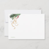 Carte de Noël Mistletoe et Pin (Dos)