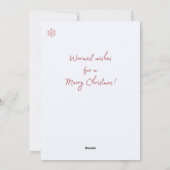 Carte de Noël Mittens confortable (Dos)