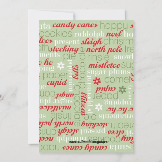 Carte de Noël Mme Claus (Dos)