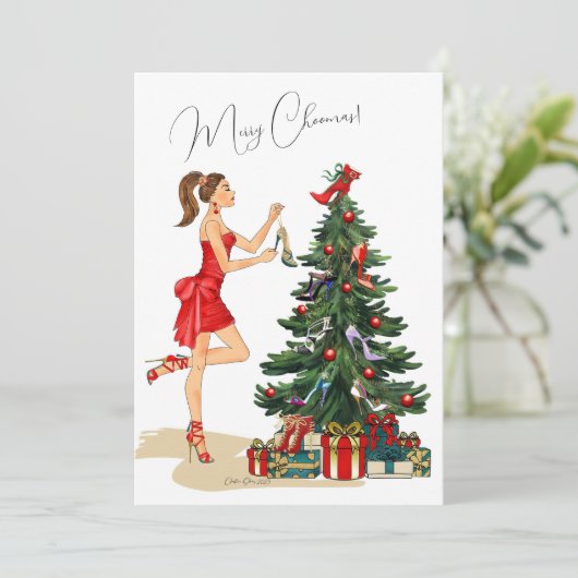 Carte de Noël mode (Debout devant)