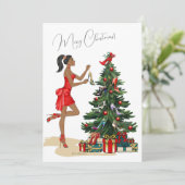 Carte de Noël mode (Debout devant)