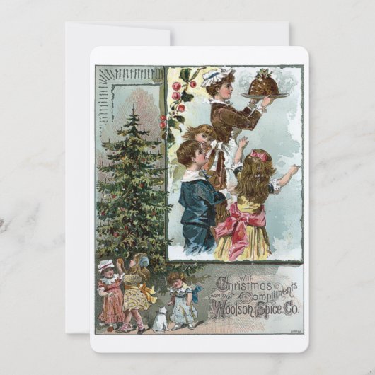 Carte de Noël Modèle de l'époque victorienne (Devant)