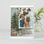 Carte de Noël Modèle de l'époque victorienne (Debout devant)