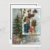 Carte de Noël Modèle de l'époque victorienne (Devant / Derrière)