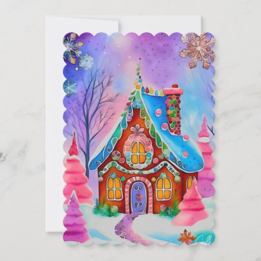 Carte de Noël modèle pain d'épices 7 (Devant)