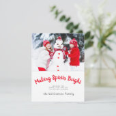 Carte de Noël Modèle photo de Noël (Debout devant)