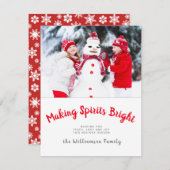 Carte de Noël Modèle photo de Noël (Devant / Derrière)