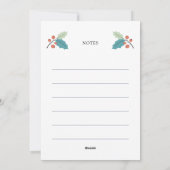 Carte de Noël Modèle Recette Famille (Dos)