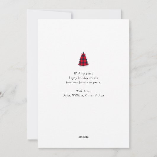 Carte de Noël moderne (Dos)