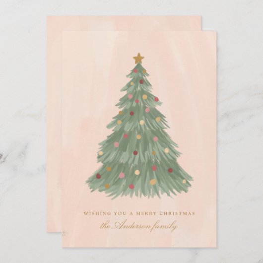 Carte de Noël moderne (Devant / Derrière)