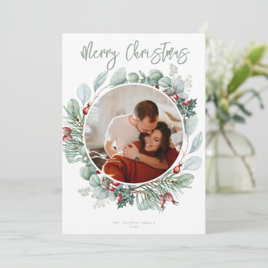 Carte de Noël moderne (Debout devant)