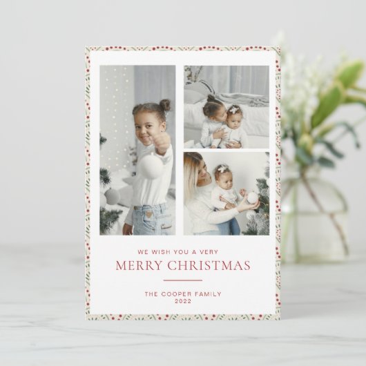 Carte de Noël moderne (Debout devant)