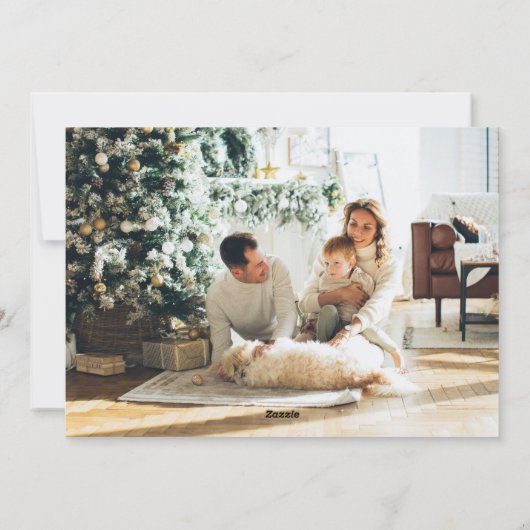 Carte de Noël moderne (Dos)