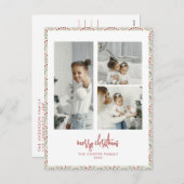 Carte de Noël moderne (Devant / Derrière)