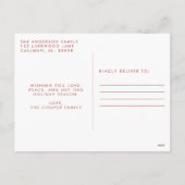 Carte de Noël moderne (Dos)