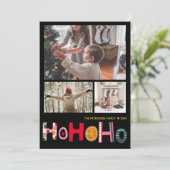 Carte de Noël Moderne 3 Photos (Debout devant)