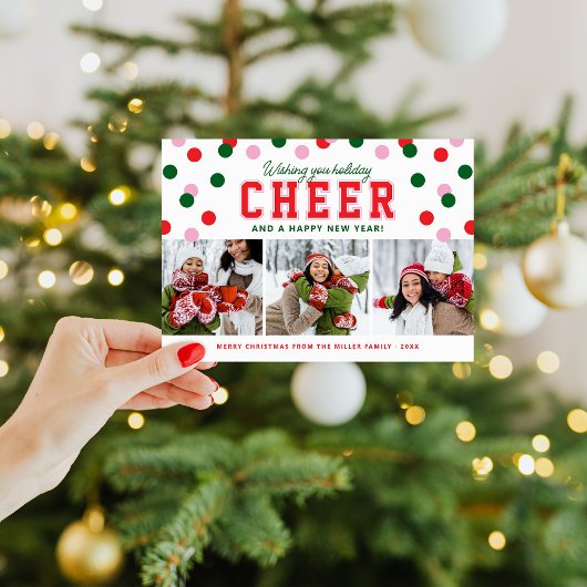 Carte de Noël Moderne 3 Photos