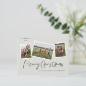 Carte de Noël moderne à 3 photos (Debout devant)