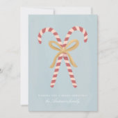 Carte de Noël moderne à bonbons en canne (Devant)