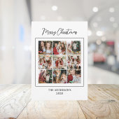 Carte de Noël moderne à collage de 10 photos
