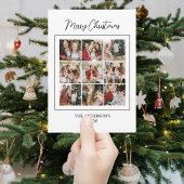Carte de Noël moderne à collage de 10 photos