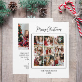 Carte de Noël moderne à collage de 10 photos
