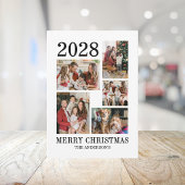 Carte de Noël moderne à collage de 6 photos