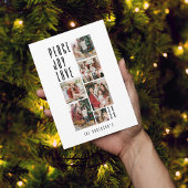 Carte de Noël moderne à collage de 7 photos