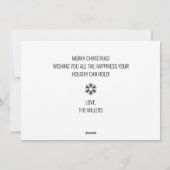 Carte de Noël moderne à trois photos - Blanc (Dos)