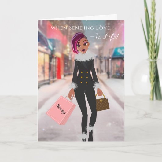 Carte de Noël moderne africaine (Devant)