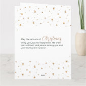 Carte de Noël moderne Arbre à eau or (Dos)