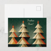 Carte de Noël moderne Art Deco Joyeux Noël (Devant / Derrière)