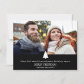 Carte de Noël moderne avec arbre à deux pins (Devant)