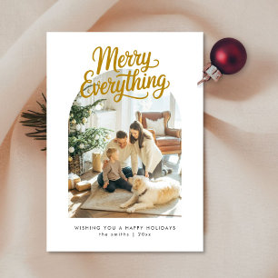 Carte de Noël Moderne avec Arche de Photo « Joyeux