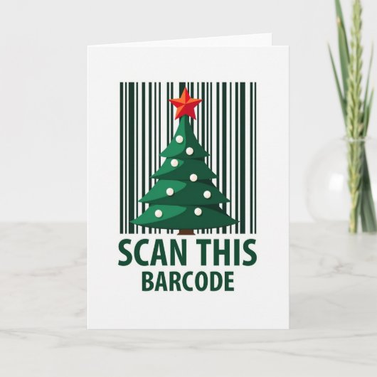 Carte de Noël moderne avec code-barres (Devant)