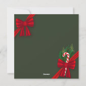 Carte de Noël moderne avec des rubans rouges (Dos)