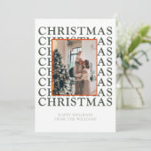 Carte de Noël moderne avec Modèle photo (Debout devant)