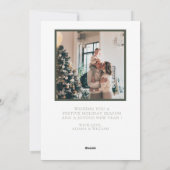 Carte de Noël moderne avec Modèle photo (Dos)